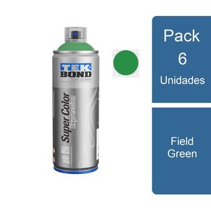 Pack 6 Pinturas Aerosol Spray Expression Field Green Tekbond